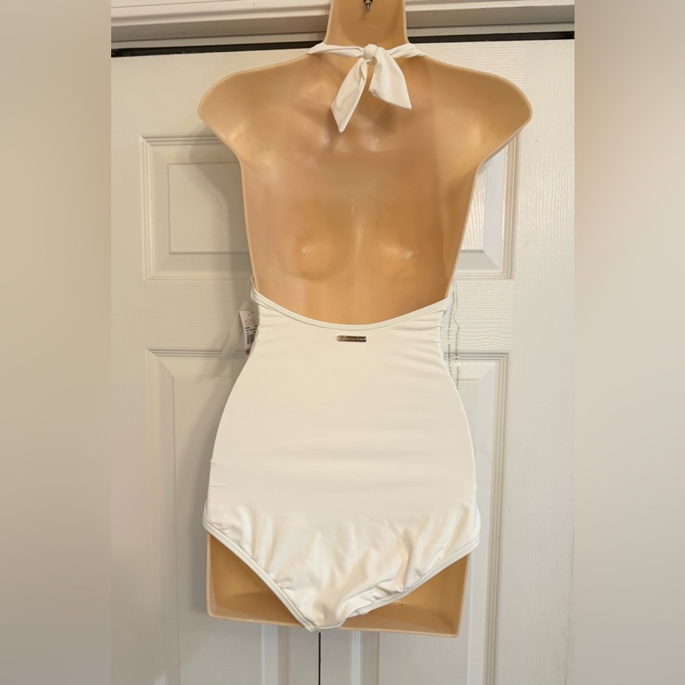 Michael Kors Twist Front Halter Swimsuit size 6 - Picture 3 of 4